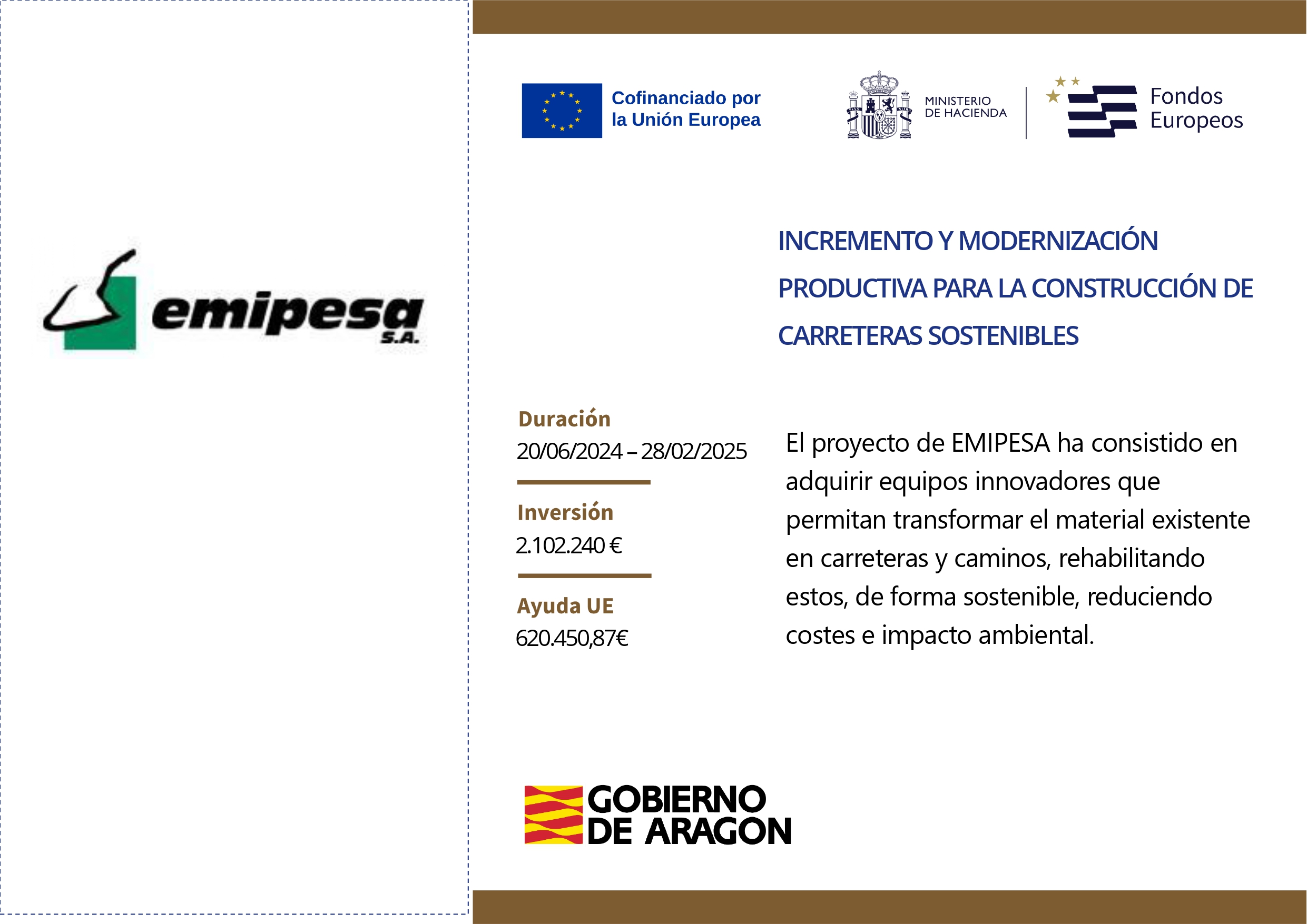 Incremento y modernización productiva para la construcción de carreteras sostenibles